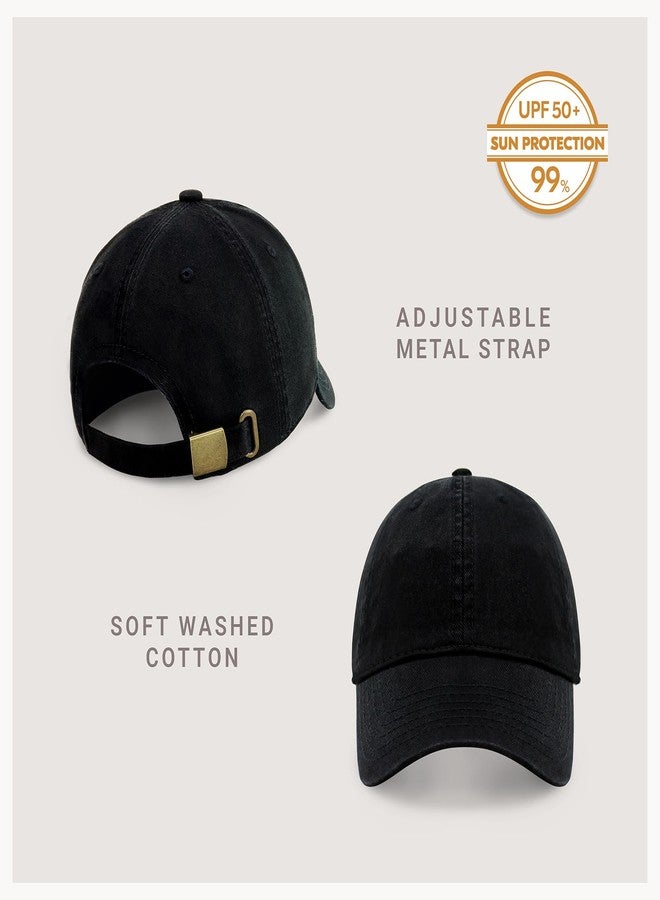 CHOK.LIDS Everyday Premium Dad Hat Unisex Cotton Baseball Cap for Men and Women Adjustable Lightweight Polo Style Curved Brim (Black) - Image 2